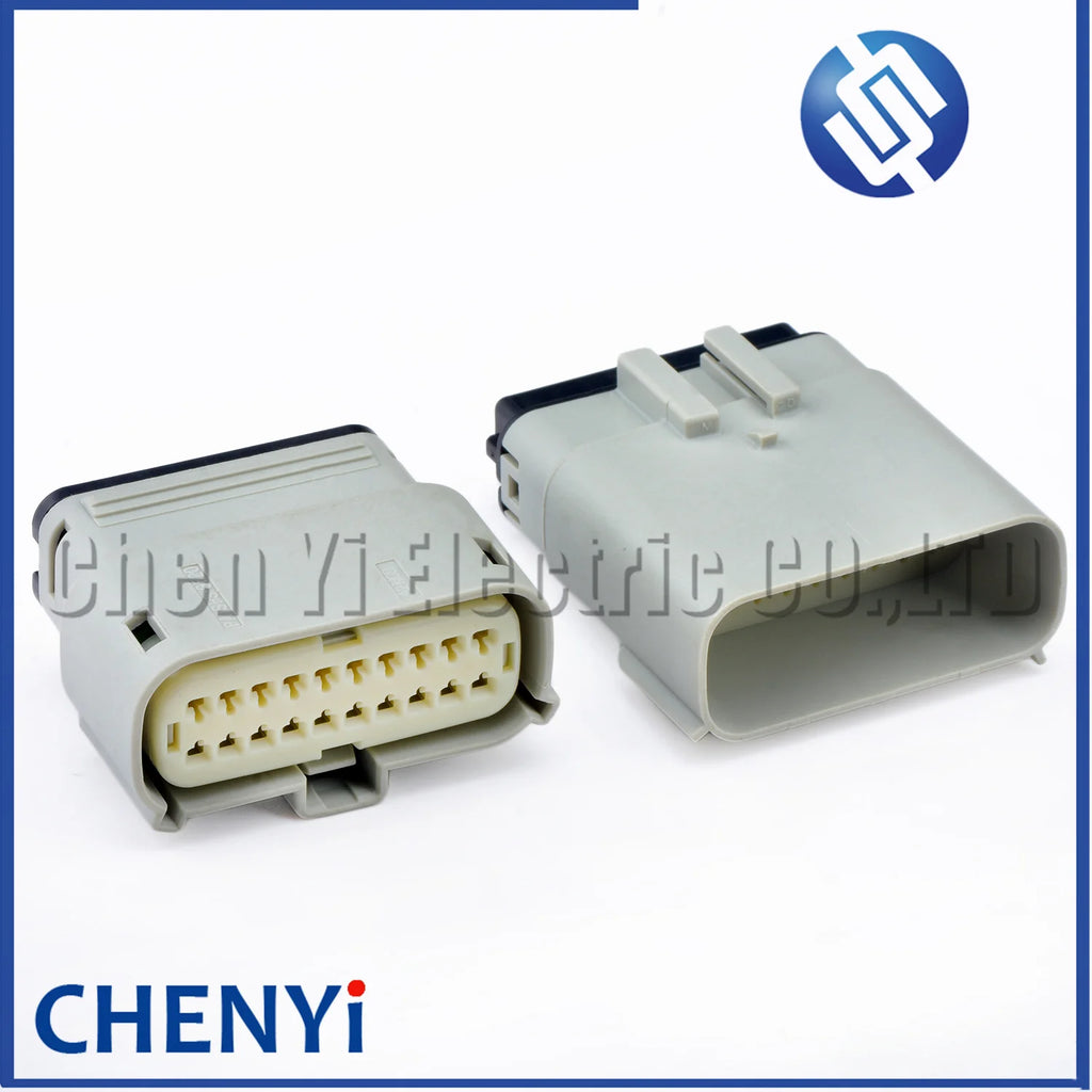 Grey 20 Pin Autowaterproof connector female or male excavator panel Plug With Pins 33472-2749 33472-2249 For JCB