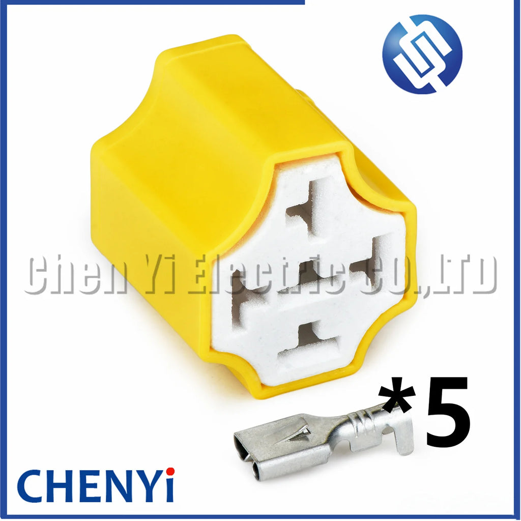 5 Pin Automotive connector Ceramic Car Relay Holder Socket harness Plug with Holster