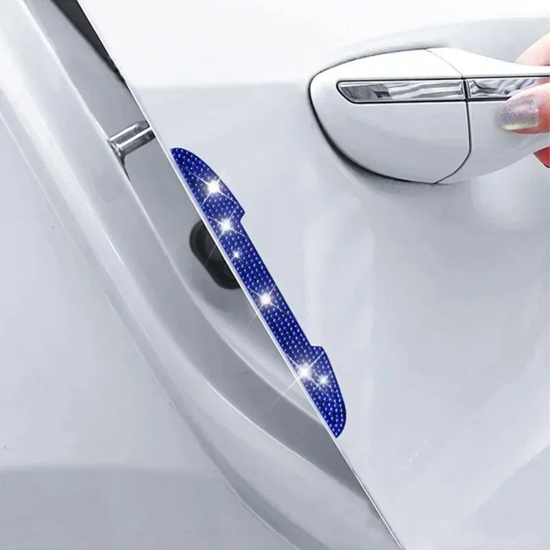 Bling Rhinestone Car Door Handle Scratch Protectors Suitable For All Cars Vehicles SUVs Side Mirrors Car Door Edge Guards Amagi
