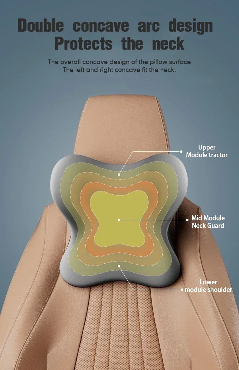 Car Seat Back Very Comfortable Memory, Support Soft and Comfortable Neck Headrest, Car Seat Back Cushion, Waist Cushion Amagi