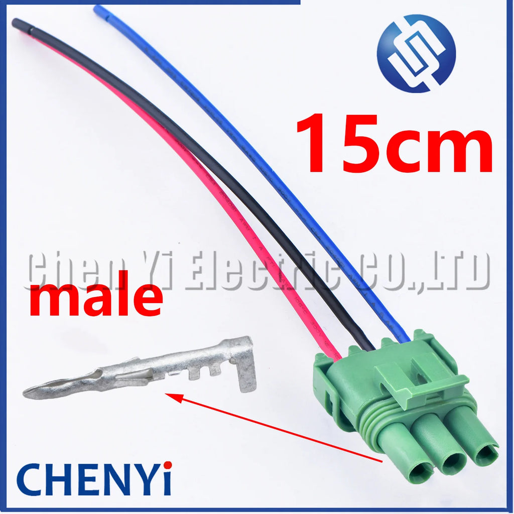 3 Pin green Automotive waterproof connector map Sensor Wire harness plug 12020403 with male or female Pins For GM