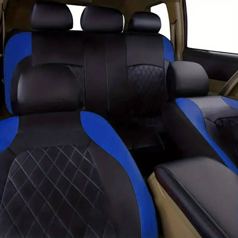 Hot selling high-end pu Car Interior with 5/2Pcs Quilted Leather Thread Pressing Seat Covers Airbag Compatible Breathables Tools