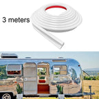 1PC RV Rain Gutter 1/2" Height Drip Rail PVC Rain Strip Roof J Shape Rain Gutter Soft Rubber Strip RV Water Guide Strip