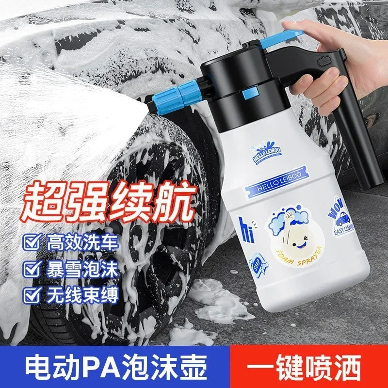 DIY Electric Foam Sprayer Foaming Pump Sprayer USB Rechargeable Lithium Auto Wash Battery Cleaning Tool Auto Accessories Amagi