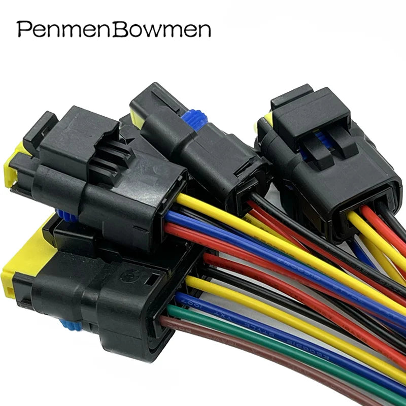 1 Set 2 3 4 5 6 Pin Car Turn Light Lamp Electrical Cable Connectors Female Mal Wire Harness Plug for Renault Peugeot Citroen