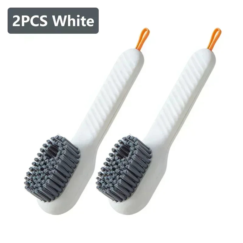 Shoe Brush Multifunction Cleaning Soft Automatic Liquid Shoe Brush Long Handle Clothes Soap Brush With Hook Clean Tool Amagi