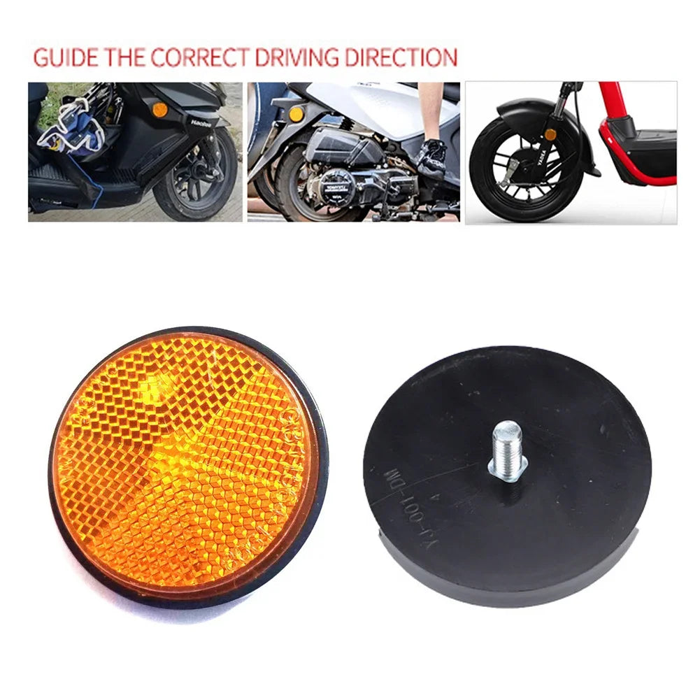 Circular Reflector Universal Motorcycle ATV Scooter Dirt Bikes Refraction Light Parts Night Reflective Light MOTO Lighting Amagi