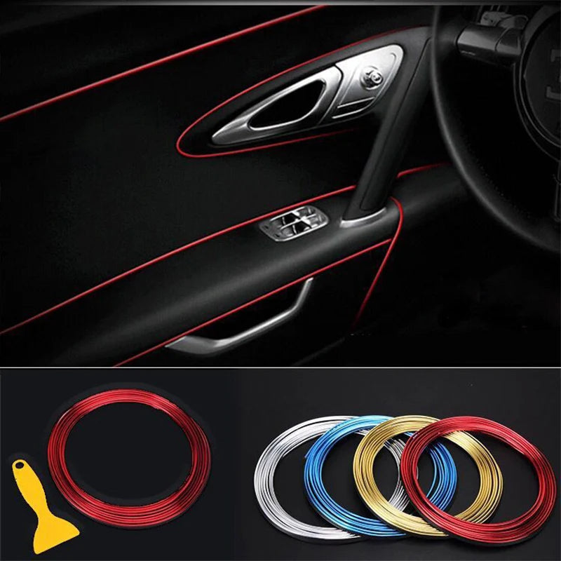 Car Styling Universal DIY Decoration Flexible Strips 5M/3M Interior Moulding Trim Strips Trim Dashboard Door Car-styling Tools