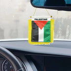 1Pcs Palestine Small Hanging Flag Double Sided Tassel With Sucking Disc Car Windows Decoration Hanging Flag Mini Pennant