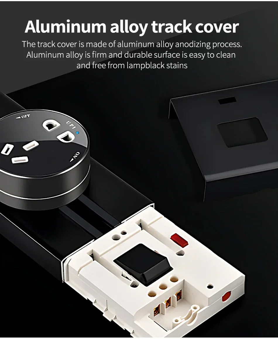 Power Track Home Appliances Universal Socket Electric Plug Adapter With USB,Wall Mount Power Strip with Removable Outlet Adapter