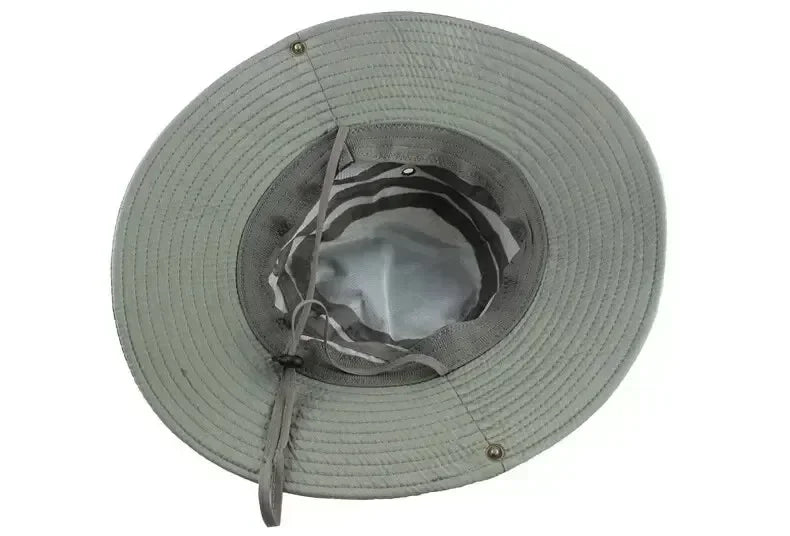 Summer Men Outdoor UV Protection Wide Brim Hiking Hat Mesh Fisherman Hat Beach Sunscreen Cap Summer Bucket Hats Men Amagi