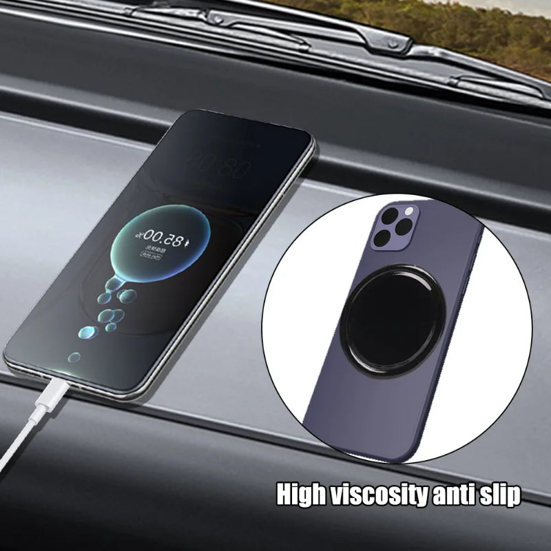 Car Non-slip Mat Silicone Round Anti-skid Toy Pad Gel for Mobile Phone Key Holder Sticker Pad Interior Accessories