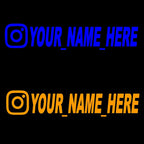 20cmx4cm Personalized Instagram Car Sticker Vinyl Decals Motorcycle Car Stickers（Cannot be customized）