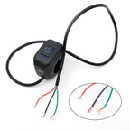 Motorcycle Switch ON/OFF Handlebar Flashing Headlight Horn Control Button 12V Button Connector Handlebar Switch