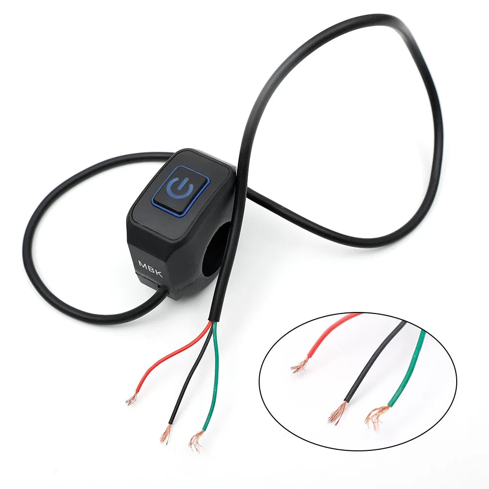Motorcycle Switch ON/OFF Handlebar Flashing Headlight Horn Control Button 12V Button Connector Handlebar Switch