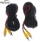 RCA Male Female Car Reverse Rear View Parking Camera Video Extension Cable Cord with Trigger Wire 5 10 15 20 Meters