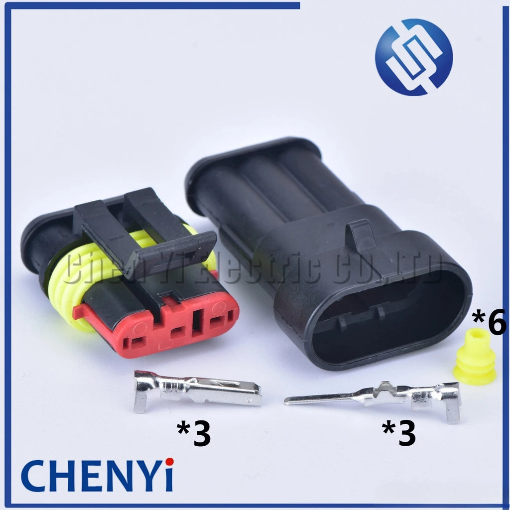5 sets 1/2/3/4/5/6 pin 1.5 male and female Plug Automotive waterproof connectors Xenon lamp connector Wire harness Plug