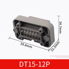 DT13-2P Dechi type automotive waterproof connector DT15-4P PCB panel pin socket plug DT06-6S