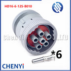6 Pin 2.5mm series waterproof connector Plug HD16-6-12S-B010 HD10-6-12P HD10-6-12P-L HD10-6-12P-RU HD10-6-12P-AS For DEUTSCH
