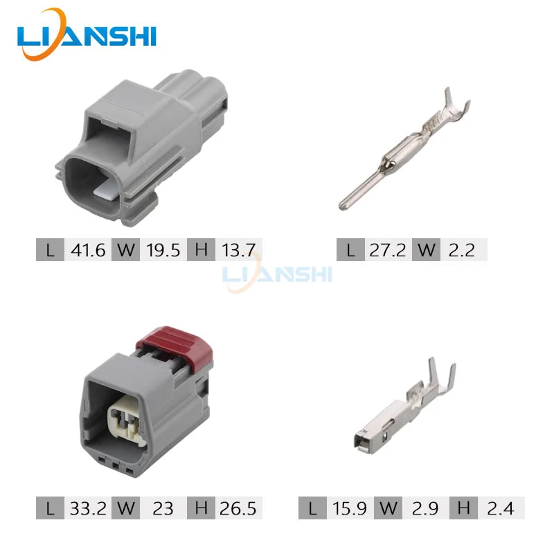 7282-5558-30 Male/Female 7283-5558-10 Car connector 2pin fog lamp plug fitting terminal for Ford Mazda