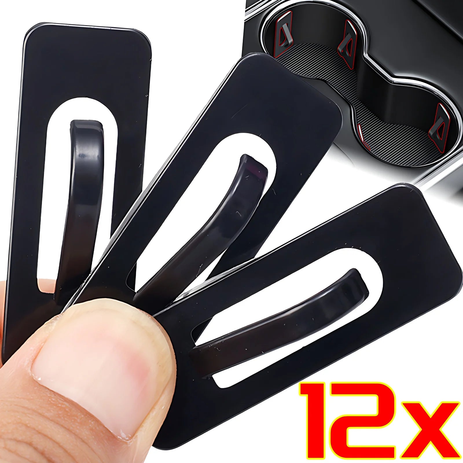 Car Cup Holder Limiter Fixing Clip Self-adhesive Universal Auto Water Cup Slot Limit Pad Car Bottle Console Slot Slip Limiter