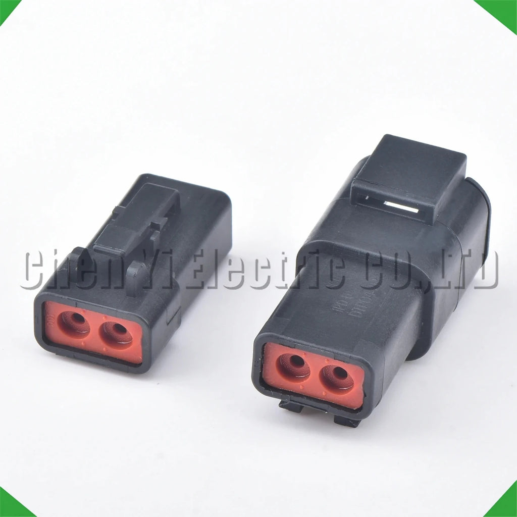 2-Pin Connector Connector series Black Automotive waterproof connector DTP06-2S DTP04-2P