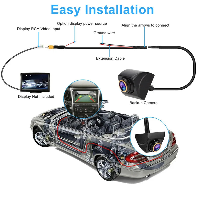 AHD 1920x1080P Car Rear View Camera 170° Fisheye Golden Lens Full HD Night Vision Vehicle Reversing Front Cameras