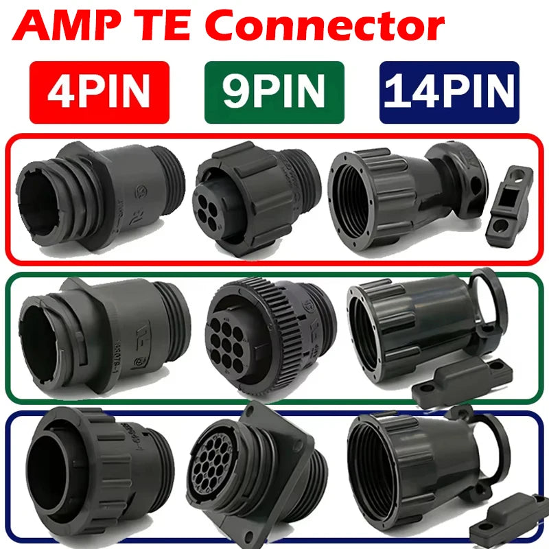 AMP/TE CPC Circular Connector – 4/9/14 Pin, 182919-1 / 206153-1 / 182647-1, Plug with Pins for SMEMA & Automotive Sensor