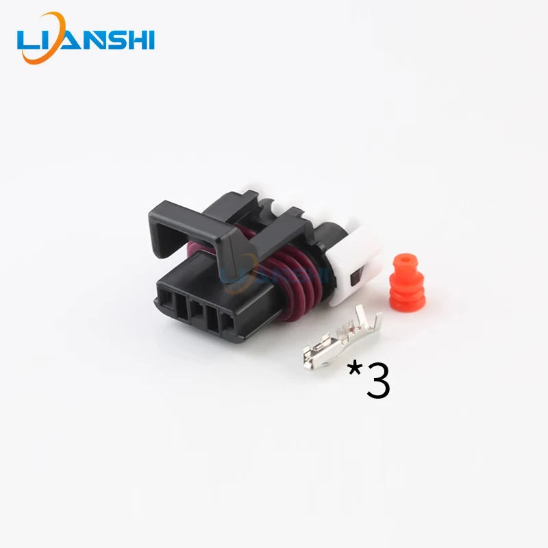 12129615/12110293 is a 3-hole waterproof wiring harness connector suitable for automotive crankshaft sensor plugs