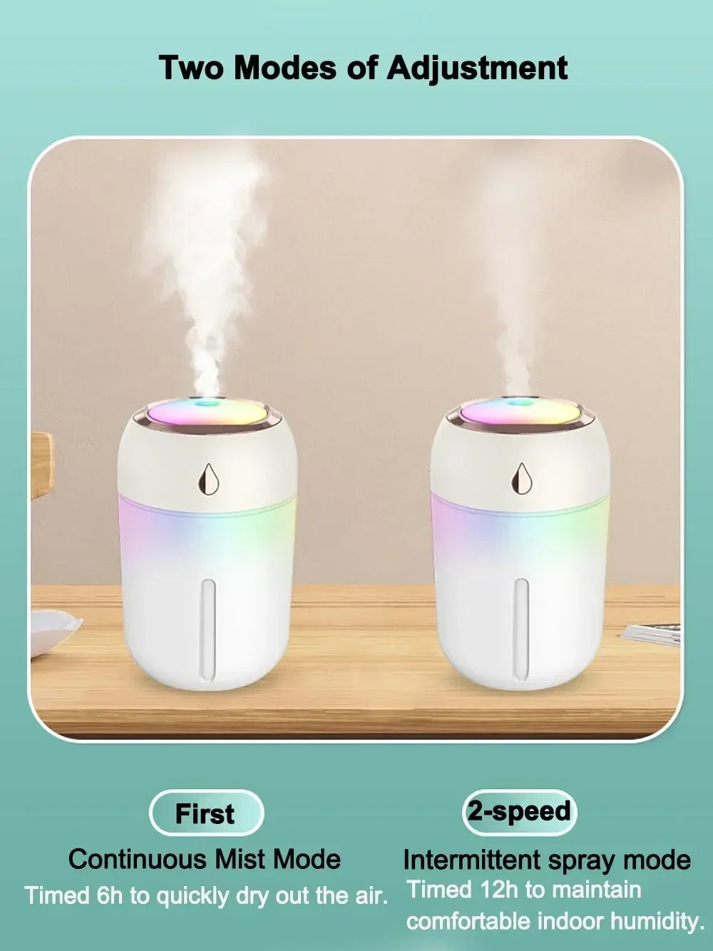 USB Humidifier Atomizer Aroma Oil Diffuser Mute 220 Ml Air Humidifier with Night Lamp for Car Bedroom Cool Mist Sprayer Amagi