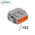 1-2303064-1 Automotive flange type waterproof plug DTM04-12PA-L012 with flange fixed connector with terminal DTM06-12SA