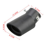 Universal Car Exhaust Tip Round Aluminum ALloy Muffler Tail Trim Rear Auto Exhaust Pipe Nozzle Silencer Pipe Inlet 63mm