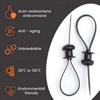 10/1pcs Black Nylon Car Motocycle Base Plate Cable Plastic Loop Tag Self-Locking Zip Ties Installation FIxed Seat Frame Clips