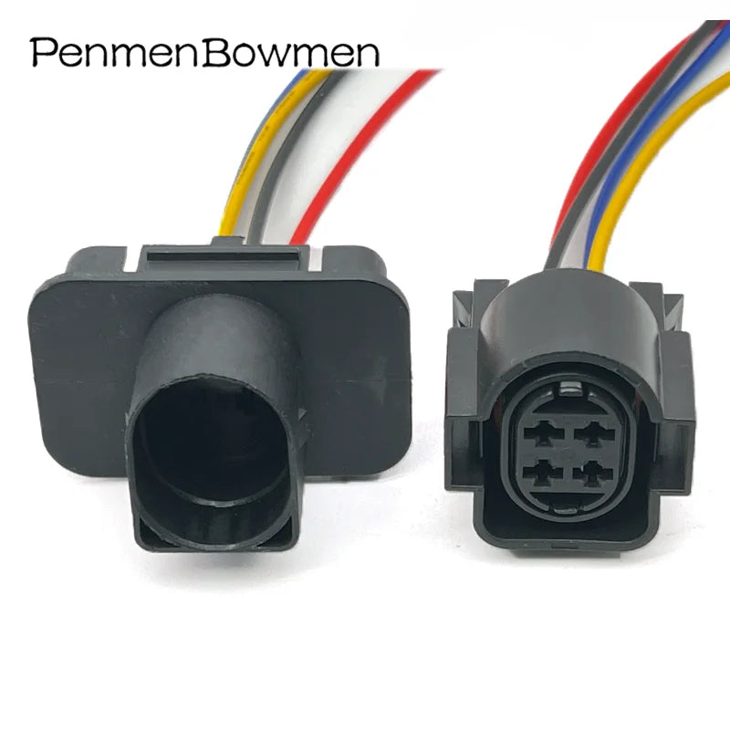 1 Set 4 Pin Auto 3.5mm Light Lamp Electrical Cable Connectors Female Male Wire Harness Plug For 1H0973734