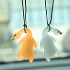 10/1PCS Cartoon Cute Anime Color-Changing Roast Duck Pendant Diy Kawaii Car Accessories Keychain Back Packaging Accessories Gift