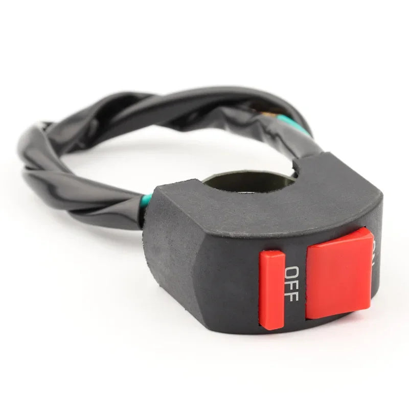 Motorcycle Modified Switch Waterproof Button with LED Light Headlight Horn Control ON OFF Buttton Handlebar Mount Accessories
