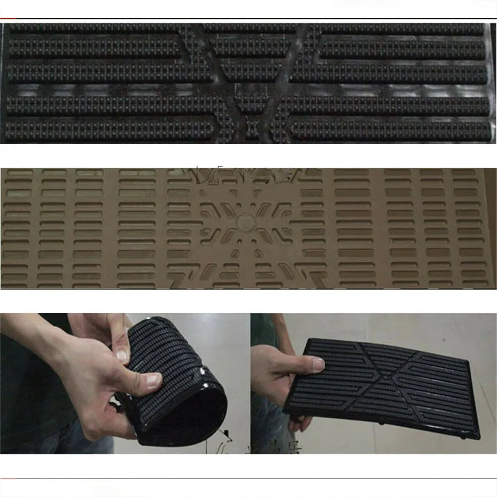 Car Carpet Plate Floor Pad Heel Foot Mat Pedal Patch Black PVC Waterproof Auto Anti-skid Pad Universal Interior Accessories