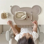 Non-Slip Table Mats Kids Placemats Baby Silicone Placemats with Catching Amagi