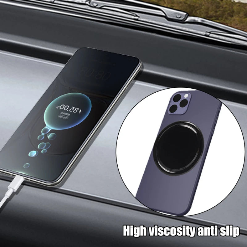 Car Non-slip Mat Silicone Round Anti-skid Toy Pad Gel for Mobile Phone Key Holder Sticker Pad Interior Accessories