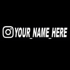 20cmx4cm Personalized Instagram Car Sticker Vinyl Decals Motorcycle Car Stickers（Cannot be customized）