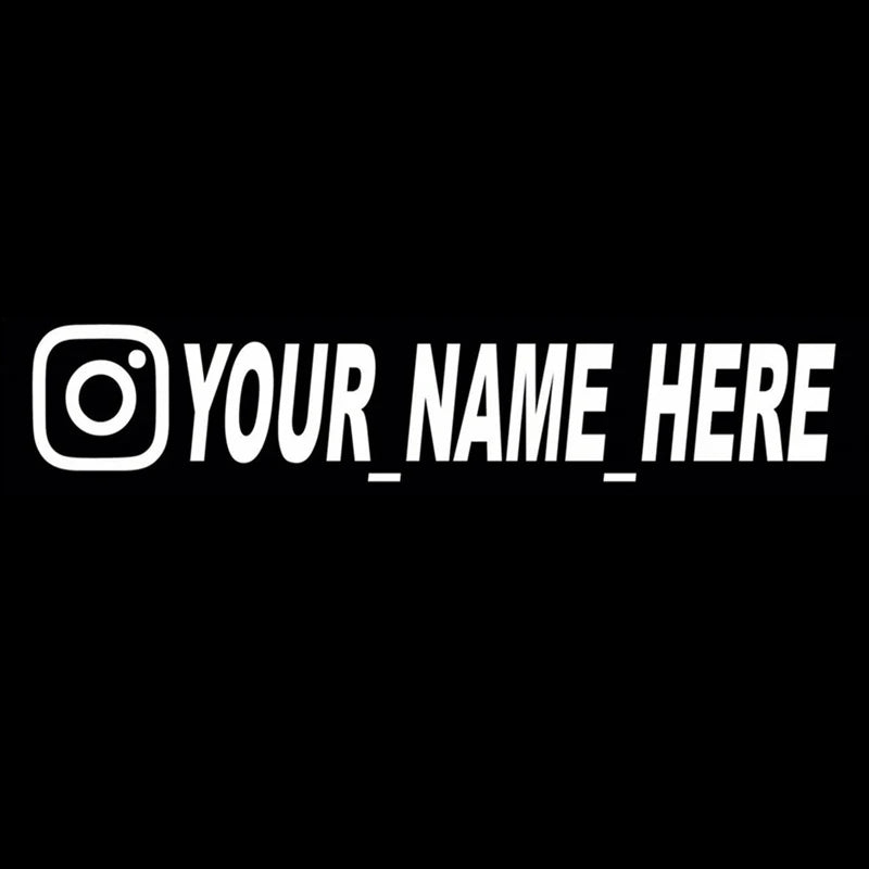 20cmx4cm Personalized Instagram Car Sticker Vinyl Decals Motorcycle Car Stickers（Cannot be customized）