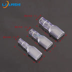 100pcs 6.3 spring single wire Double wire large hole PVC insulating sheath 250 spring female terminal PVC sheath
