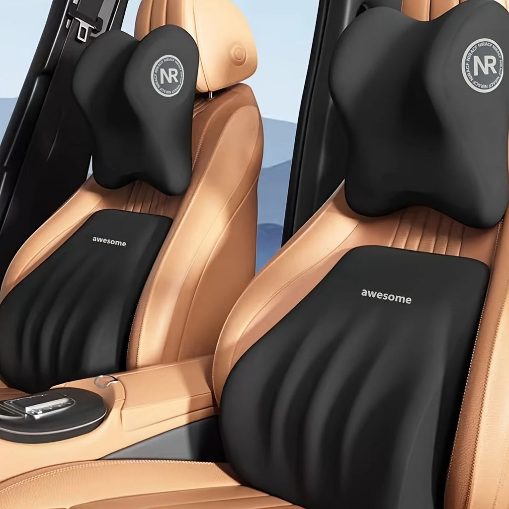 Car Seat Back Very Comfortable Memory, Support Soft and Comfortable Neck Headrest, Car Seat Back Cushion, Waist Cushion Amagi