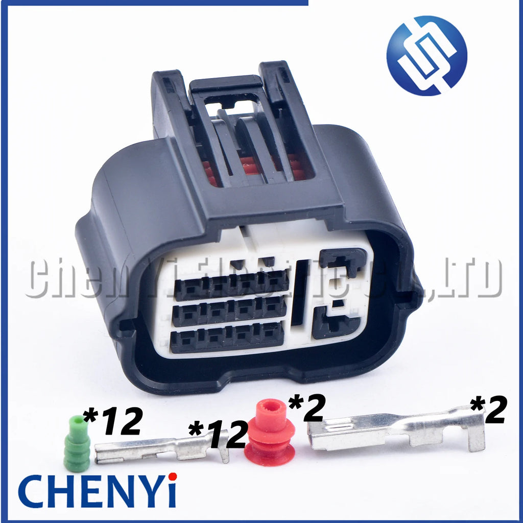 14 Pin 2B+12S Automobile waterproof connector Car sensor plug With  pins 7287-1238-30 For Toyota Honda