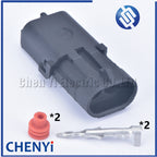 2 pin 2.5 mm Series Female or Male Injector Socket Waterproof Automobile Cable Connector Plug 12015792 12010973