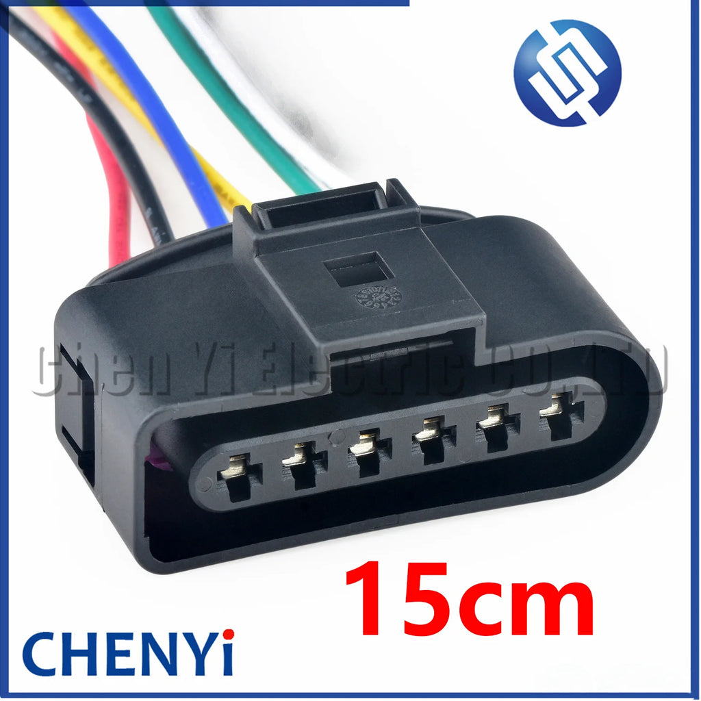6 Pin 3.5mm female or male auto waterproof cable electrical pump connector ignition coil wire harness plug 1J0973726 1J0 973 726