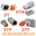 Deutsch DT/DTM/DTP/DTF Series Waterproof Connector 2-12Pin | Flange Mount for Automotive & Industrial Wiring Harness