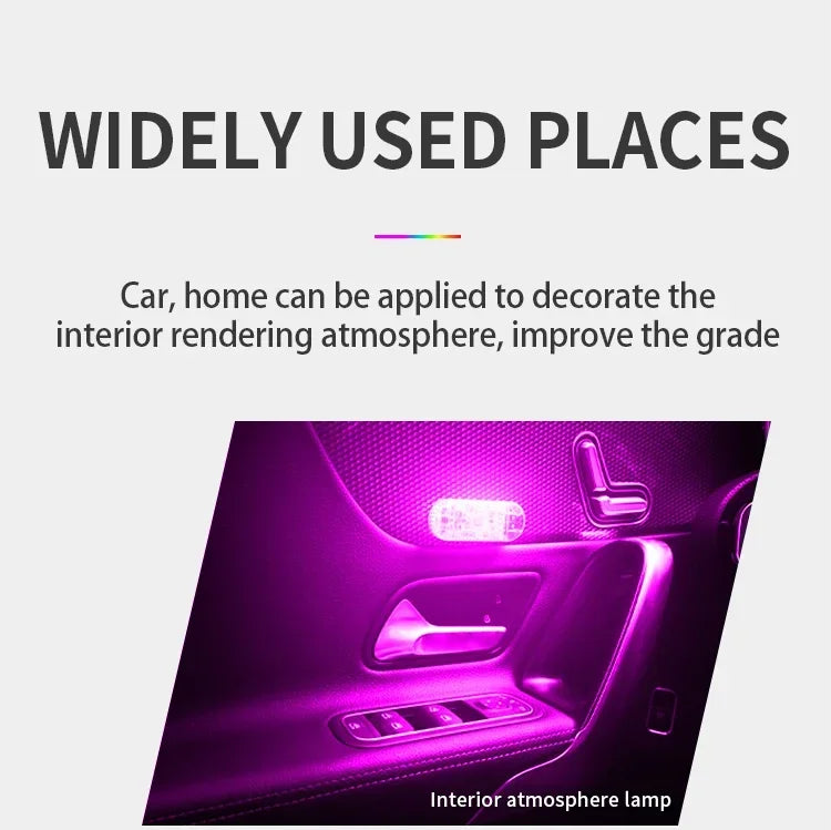 Car Interior Dome Light Finger Touch Sensor Mini LED Reading Lamp Roof Magnets USB Charging Atmosphere Dome Lamp Senser Tools Ne