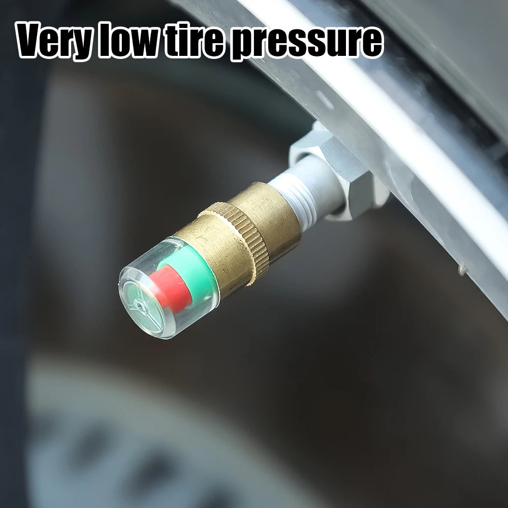 Car Tyre Pressure Indicator Valve Gauge Indicator Alarm Monitoring Bonnet Sensor Automotive External Valve Detection Monitor