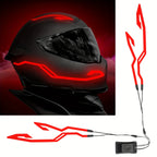 Multi-functional LED Motorcycle Helmet Light Strip Kit - 3-mode Night Riding Signal Decorative Accessory For Unisex Adults Amagi